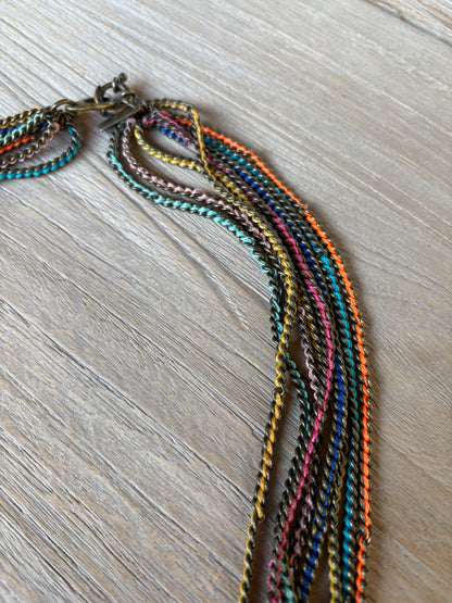 OTRAS. Collar cadenas colores