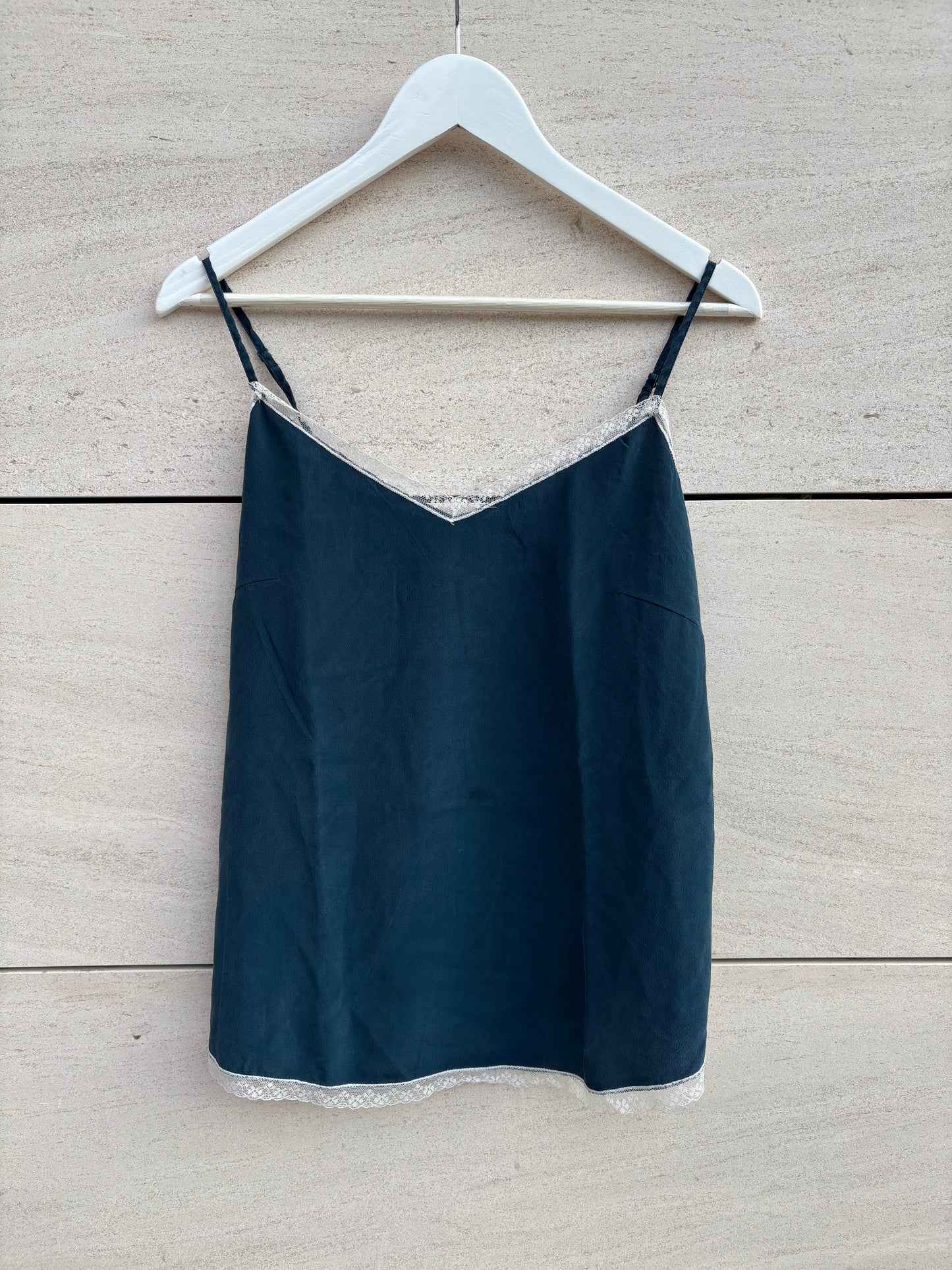 ZADIG & VOLTAIRE. Top azul petróleo seda
