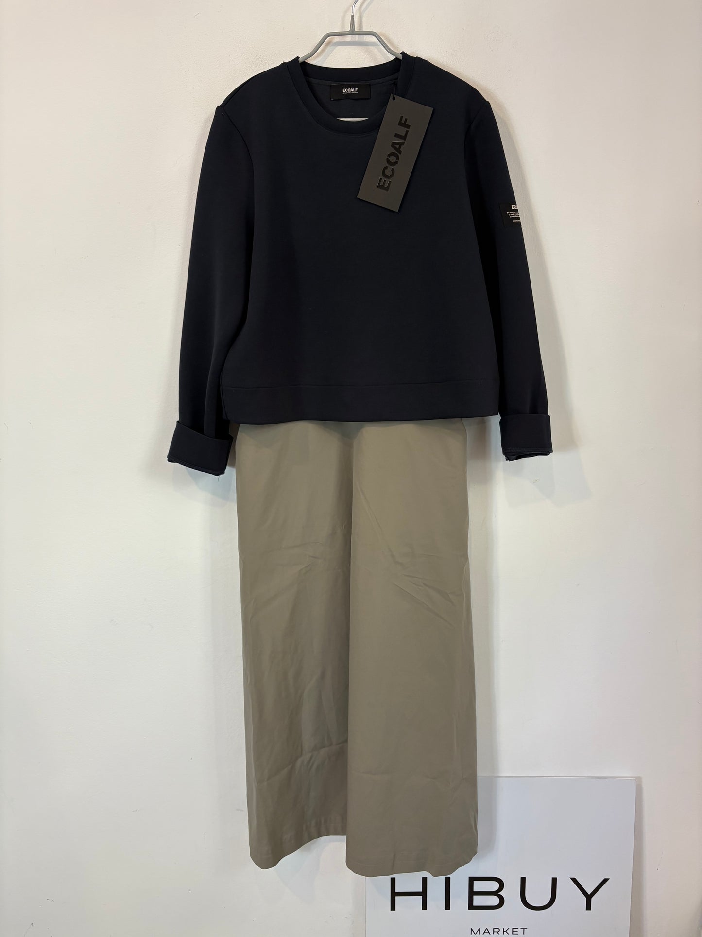 ECOALF. Vestido bicolor doble textura
