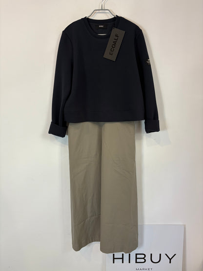 ECOALF. Vestido bicolor doble textura