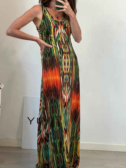 ELISSA. Vestido largo rayas colores T.s