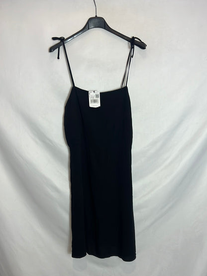 MANGO. Vestido negro tirantes T.s