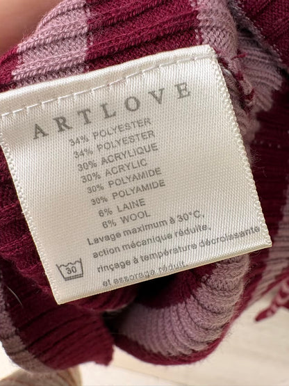 ARTLOVE. Jersey canalé rayas con lana