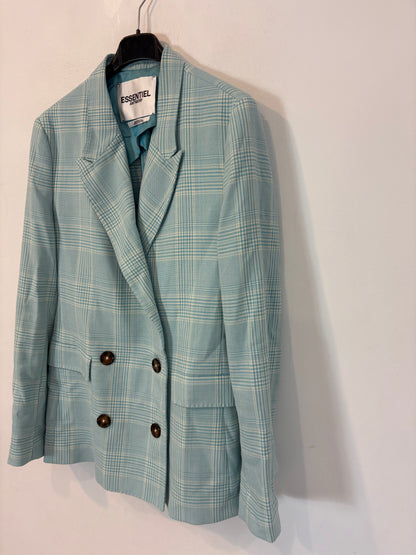 ESSENTIAL. Blue checked blazer, size 38