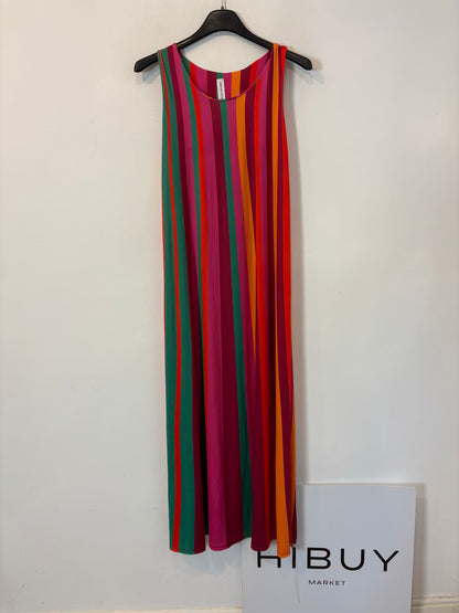 Vestido largo punto elástico colores