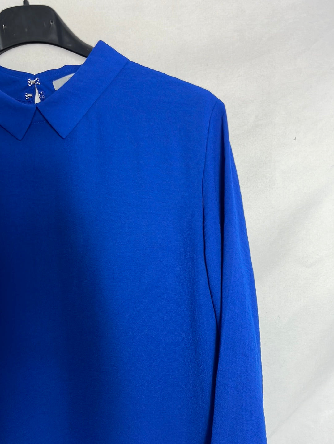 COS. Flowing blue dress with slit. Size 38