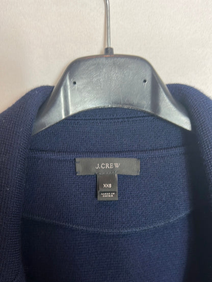 J. CREW. Blue wool blazer style cardigan. T XXS