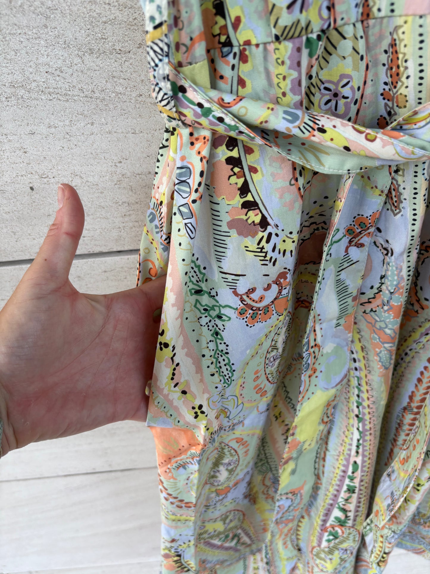 ZARA. Vestido camisero estampado. T S