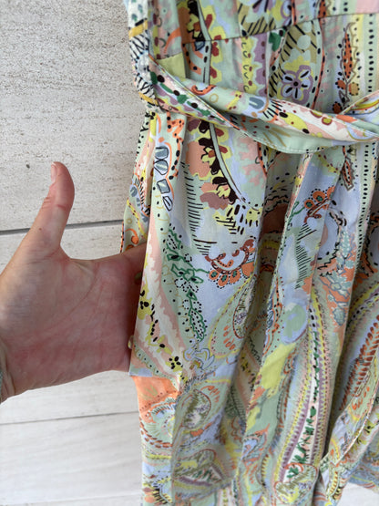 ZARA. Vestido camisero estampado. T S