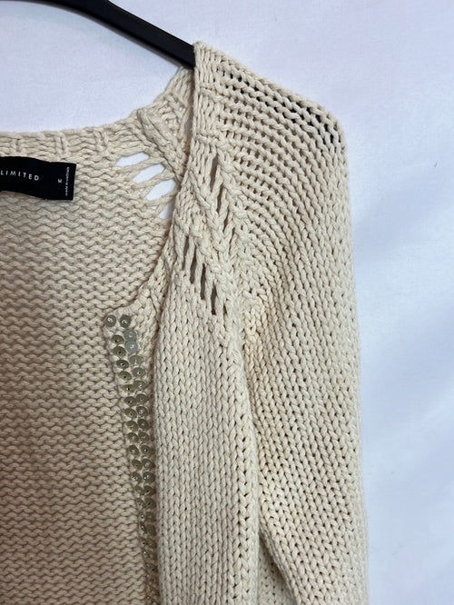THE LIMITED. Chaqueta punto beige. T M