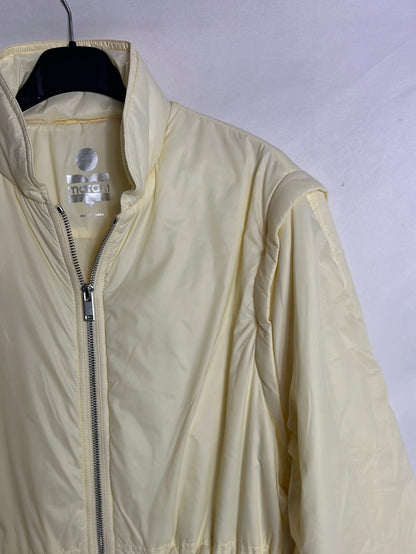 ISABEL MARANT. Plumas/ chaleco ligero amarillo pastel . T 34
