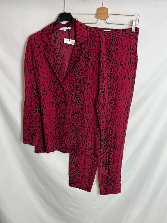 SCALPERS. Total look granate print. T XS/S