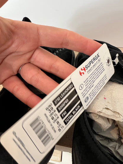 SUPERGA. Zapatillas negra pelito. T 39