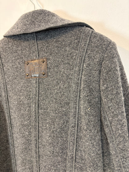 MAROLA. Mustard textured wool skirt. S/M