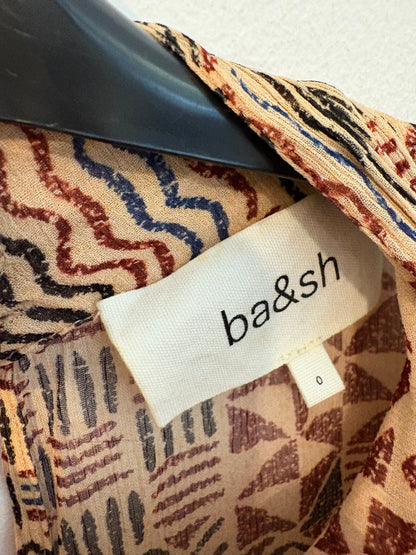 BA&SH. Vestido gasa estampado asimétrico