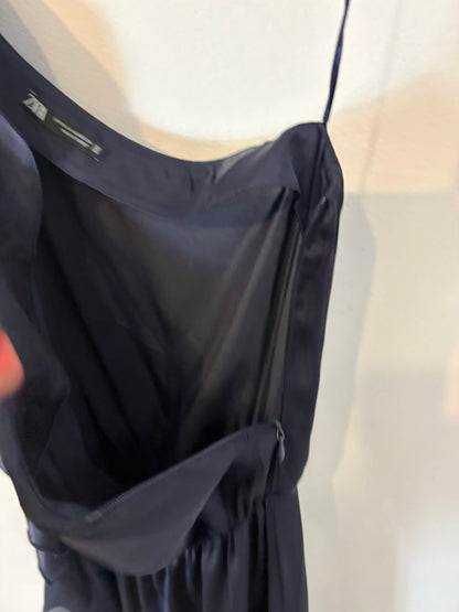 ZARA. Mono largo azul asimetrico