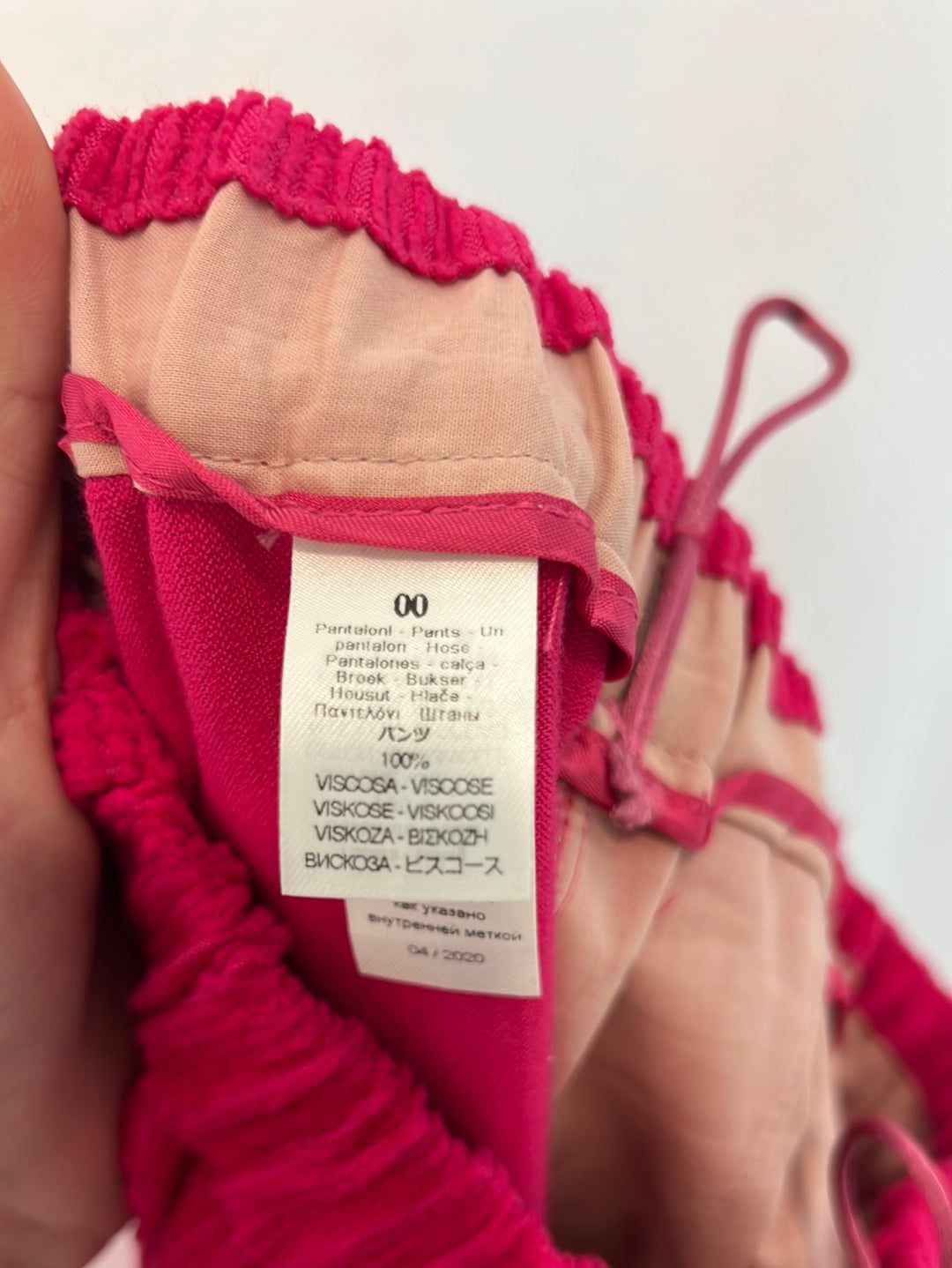 FORTE FORTE. Textured fuchsia pants. Size 32