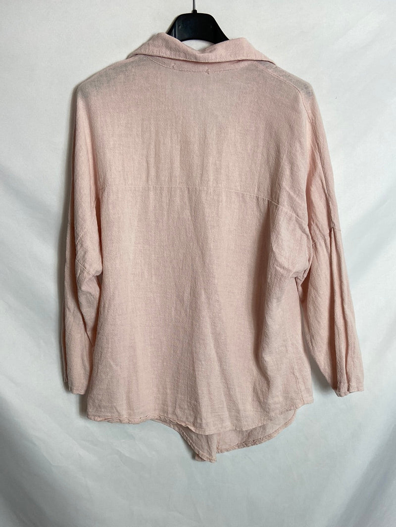 MULAYA. Camisa rosa lino TU(S)