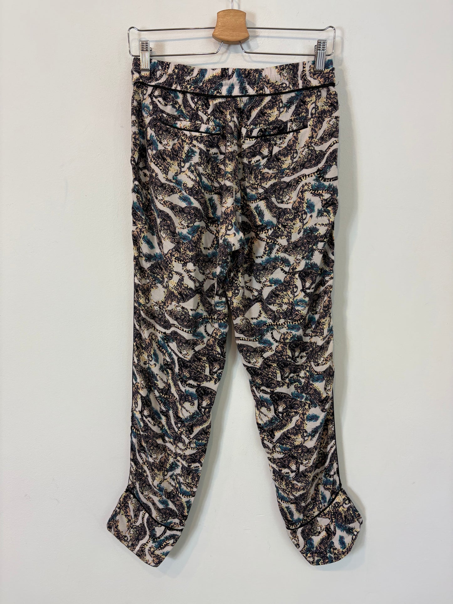 ZADIG&VOLTAIRE. Pantalón fluido estampado tropical. T 36