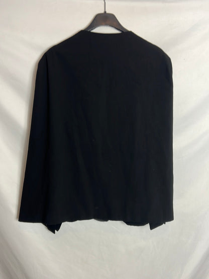 ZARA. Capa negra con chaleco interior. T XL