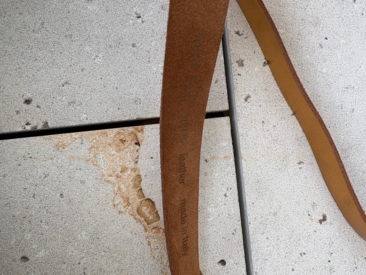 FORTE FORTE. Gold leather belt. TS/M