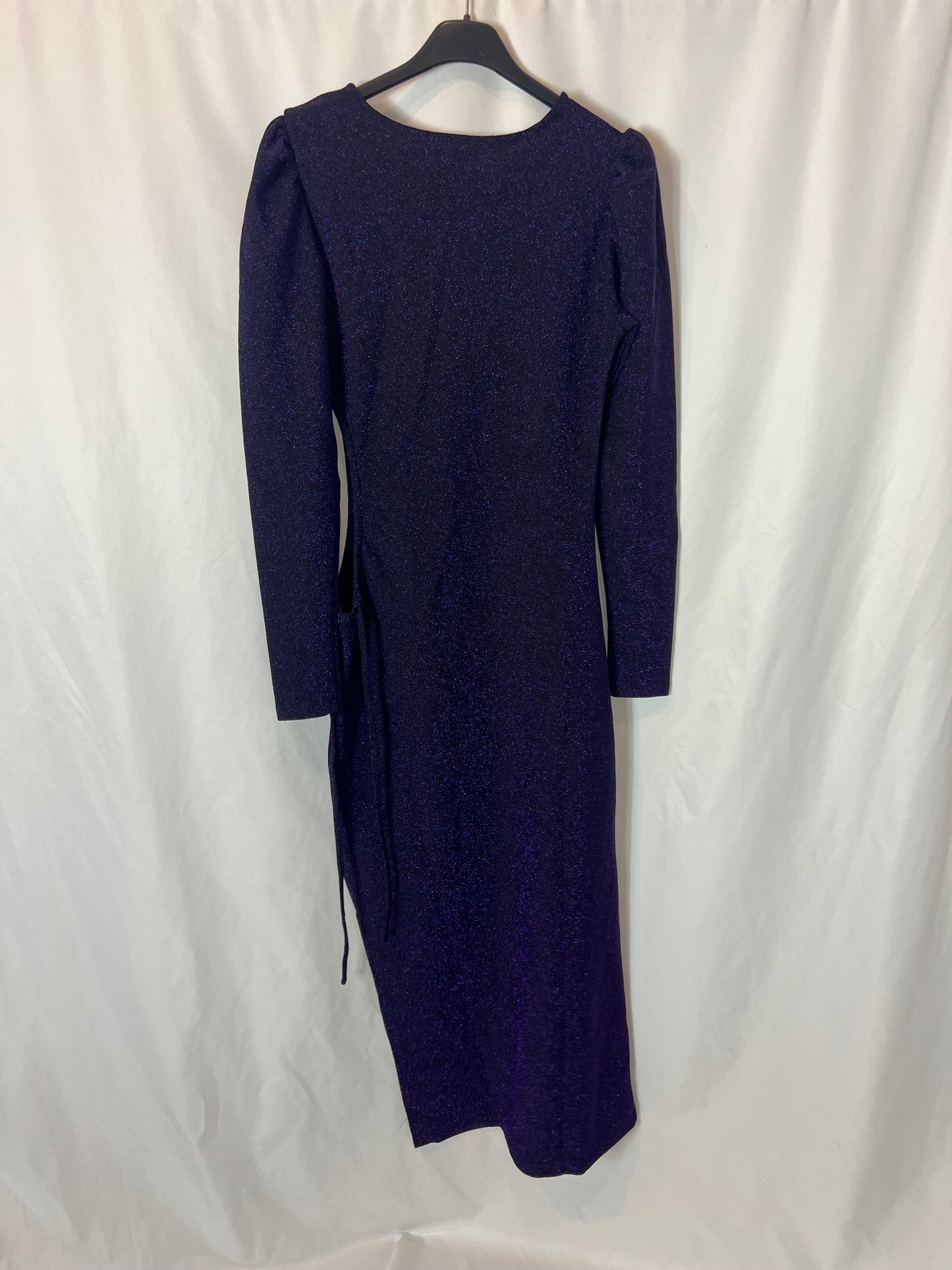 HIGH SPIRITS. Long purple dress with slits. TS