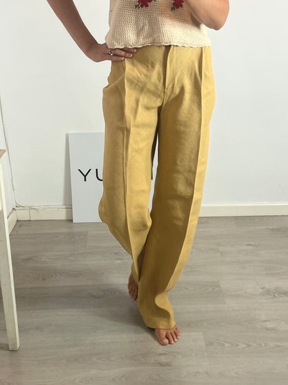 DEL POZO. Textured pleat pants. Size XS