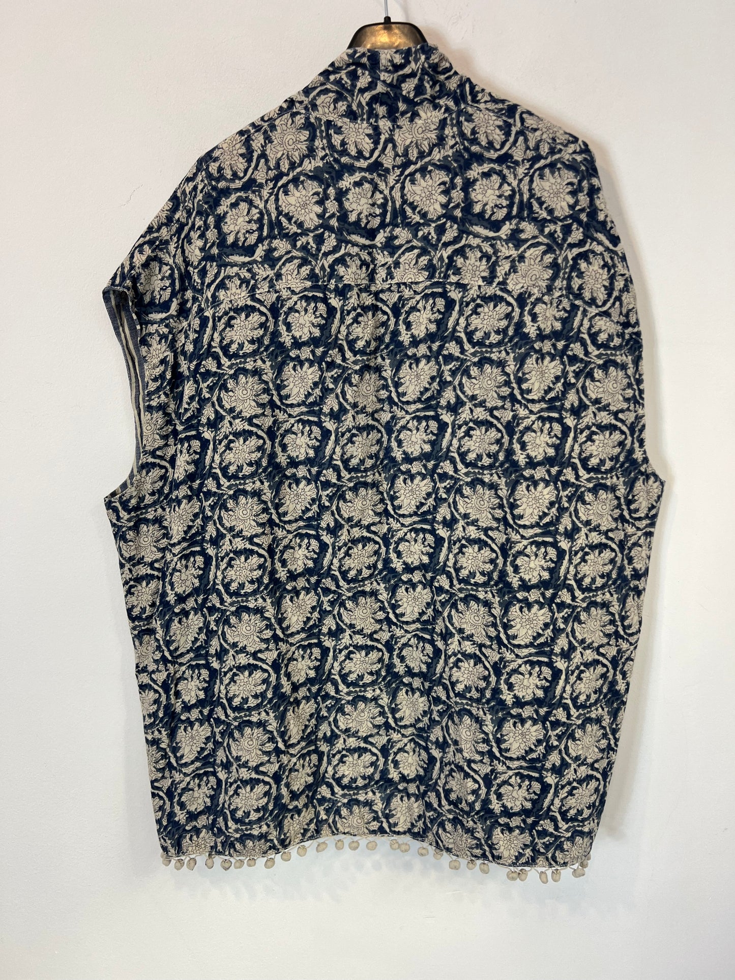 MANGO. Kimono estampado azules. T M