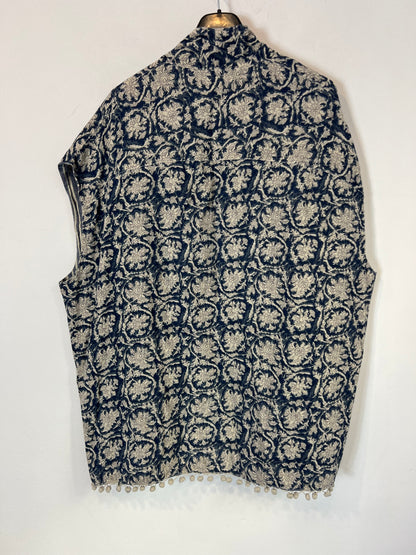 MANGO. Kimono estampado azules. T M