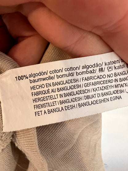 ZARA. Camiseta crop beige. T L