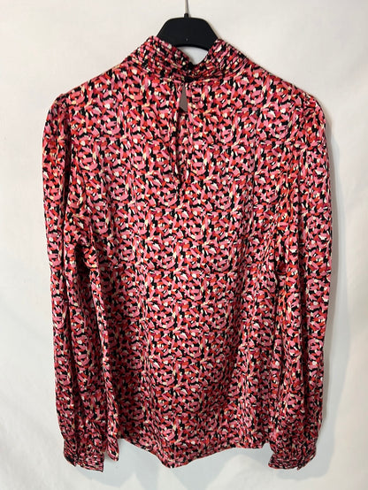 SFERA. Rose print satin blouse. T.S.