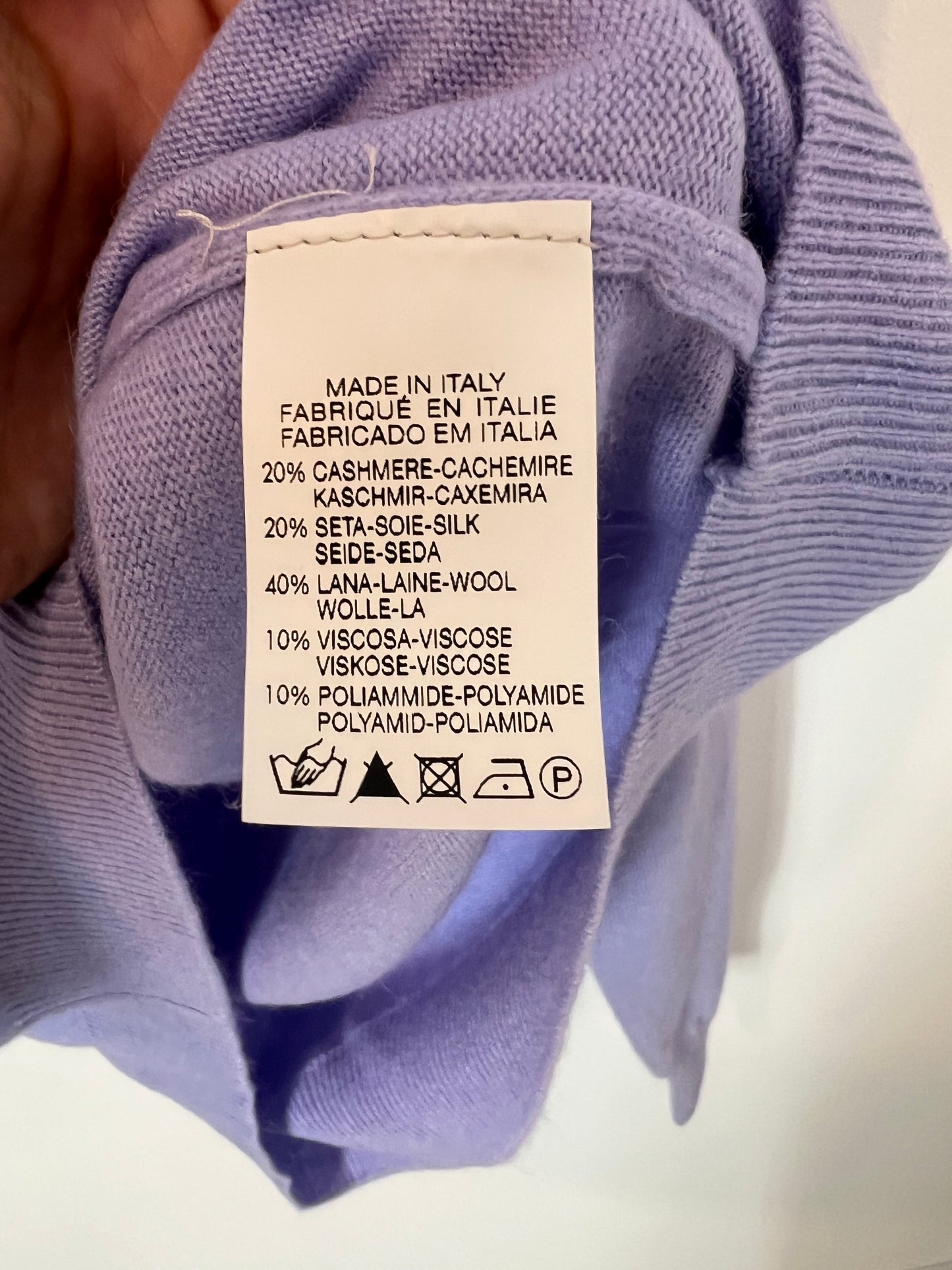 EXCELLENT CASHMERE. Mauve cashmere sweater. TM