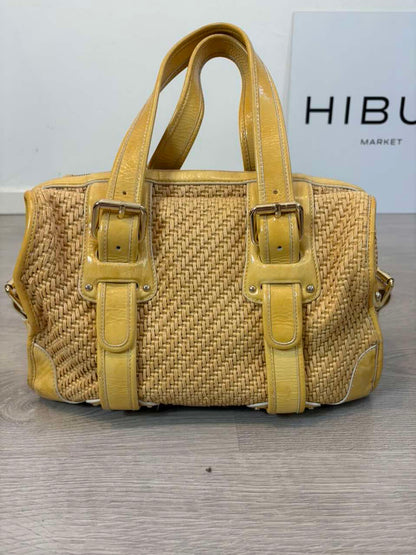 BALLY. Bolso amarillo doble textura