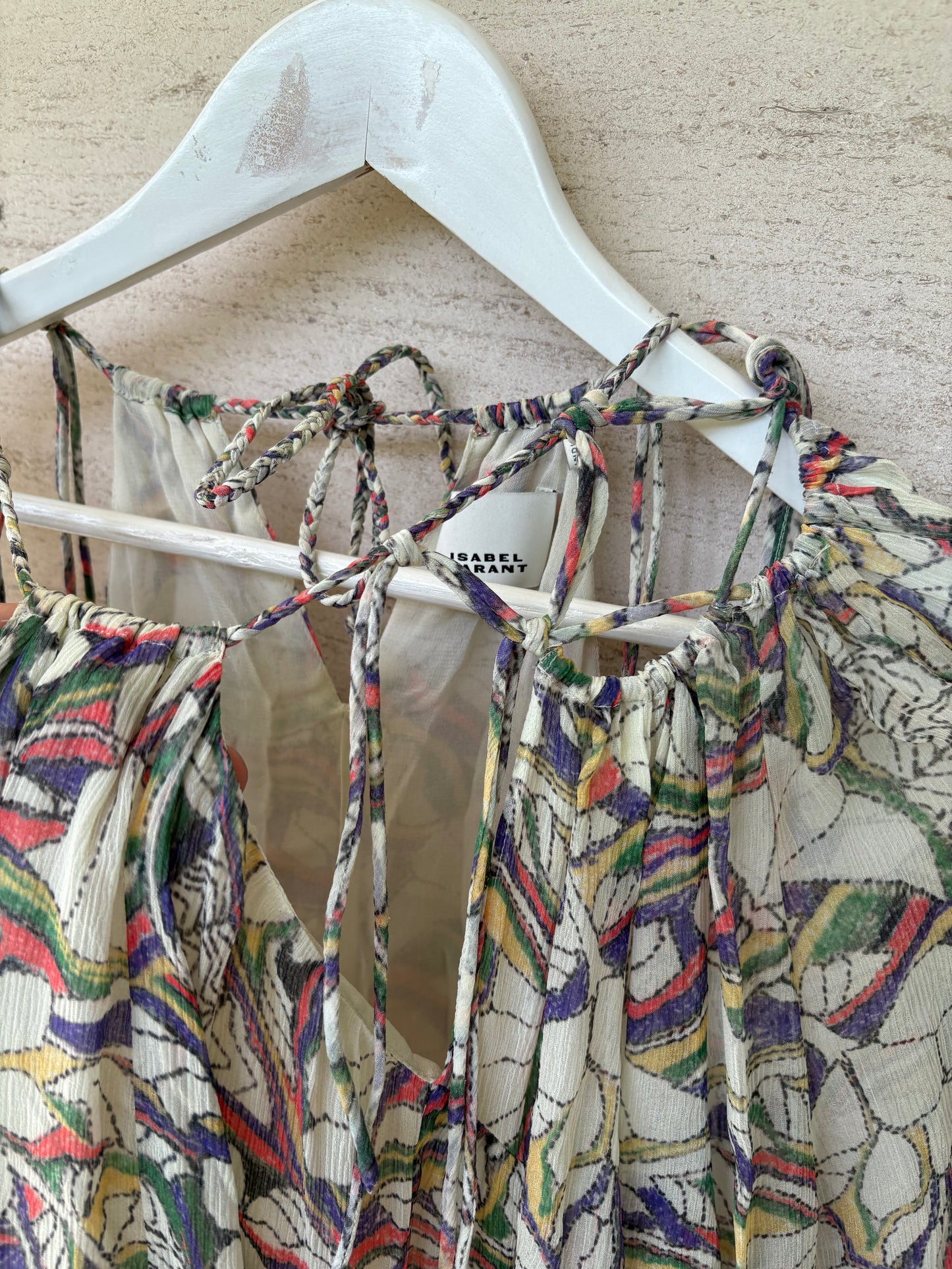 ISABEL MARANT. Vestido corto seda fluido. T S