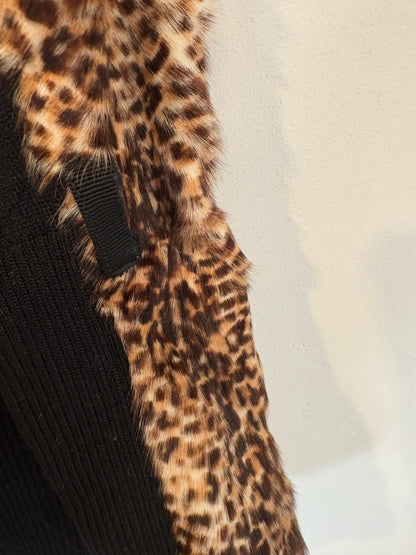 SPORTMAX. Top pelo natural y seda. T 42 (M)