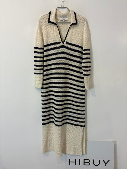 SCALPERS. Vestido largo punto rayas