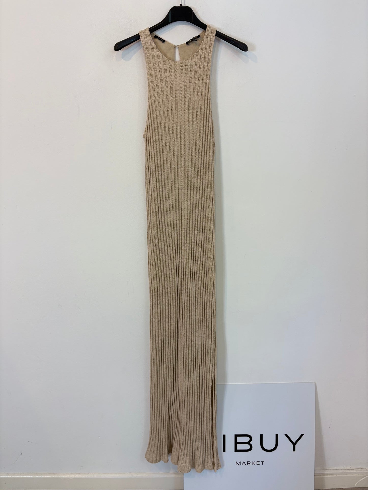 MASSIMO DUTTI. Beige knit dress. T.S.