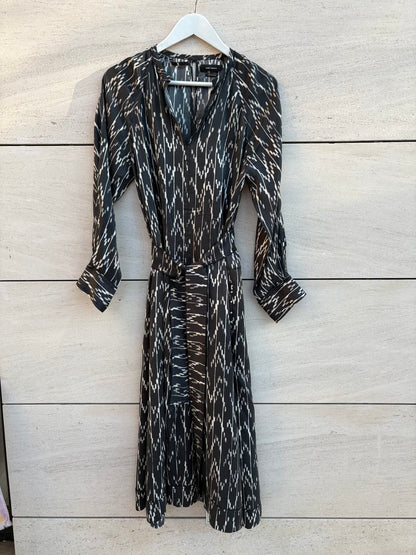 ISABEL MARANT. Vestido largo seda con cinturón