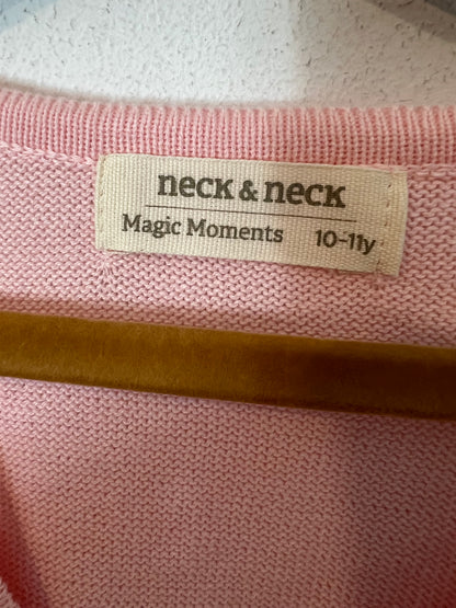 NECK&NECK. Jersey rosa algodón. T 10-11 años