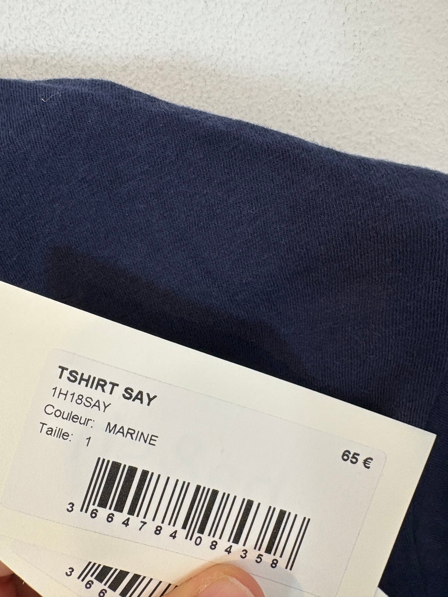 BA&SH. Camiseta azul slogan