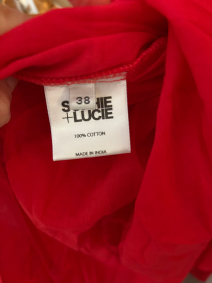 SOPHIE&LUCIE. Vestido rojo bordado