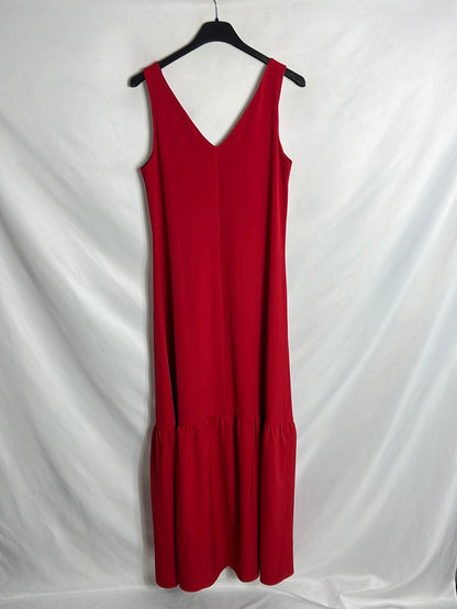 CUPLÉ. Vestido rojo botones T.xs
