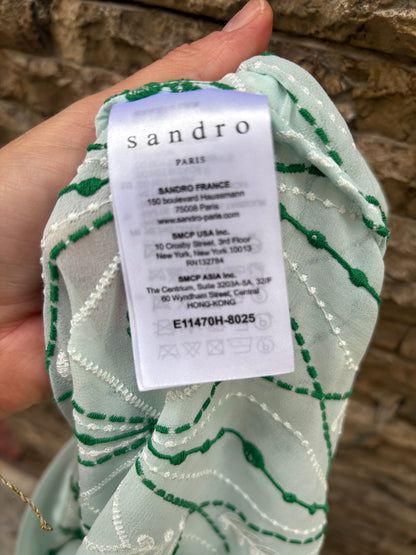 AMEÉ. Sleeveless fringed sweater S.(s)