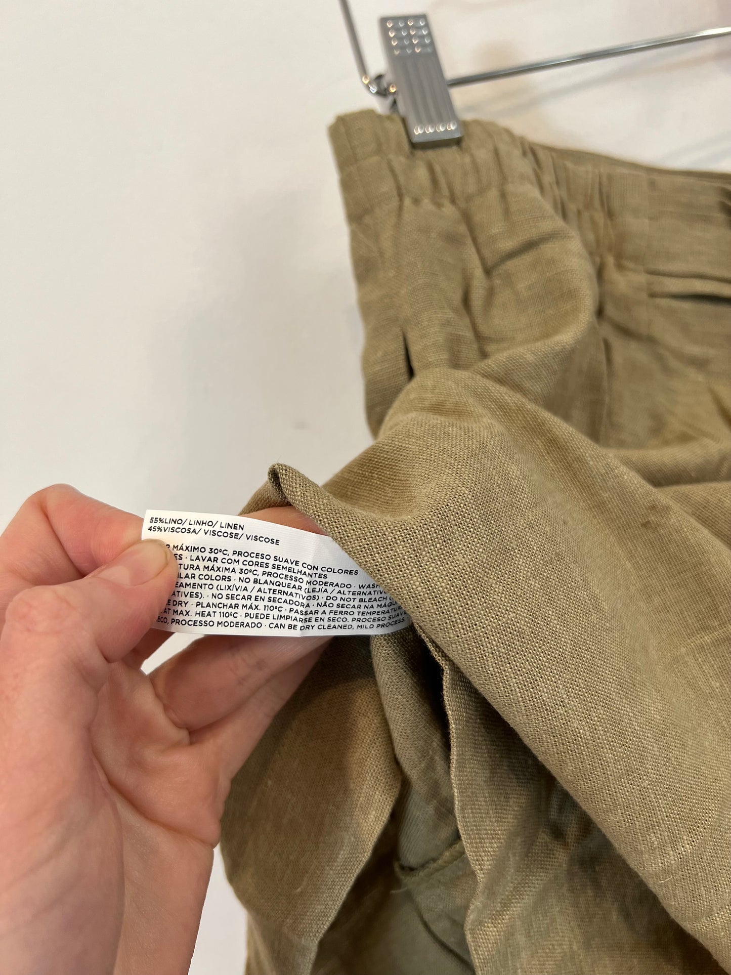 SOUTHERN COTTON. Pantalón fluido lino T.L