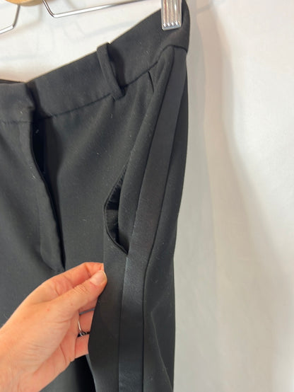 ZARA. Pantalón ancho negro T.s