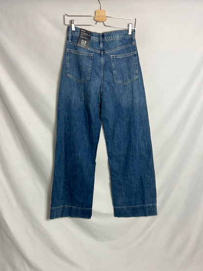 GAP. Pantalón ancho denim T.26(36)