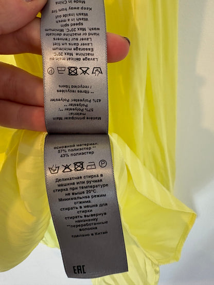 ZADIG & VOLTAIRE. Blusa amarilla plisada. T S