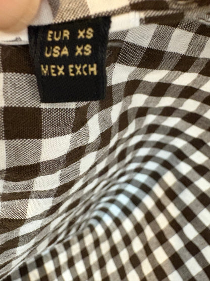 MASSIMO DUTTI. Camisa vichy marrón