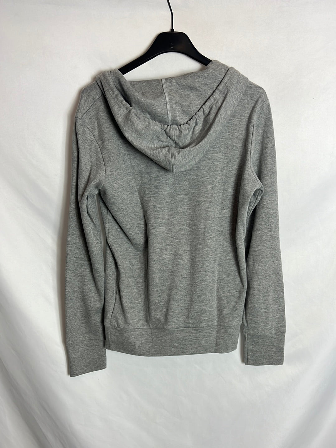 NAFFTA. Sudadera fina gris capucha. TM