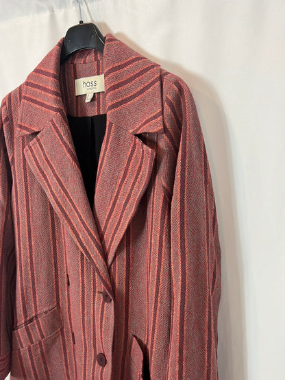 INTROPIA. Chaqueta burdeos rayas T.s